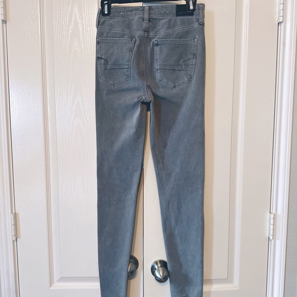 American Eagle 360 Next Level Stretch Super Hi Rise Jegging Size 2 Gray - Picture 2 of 13